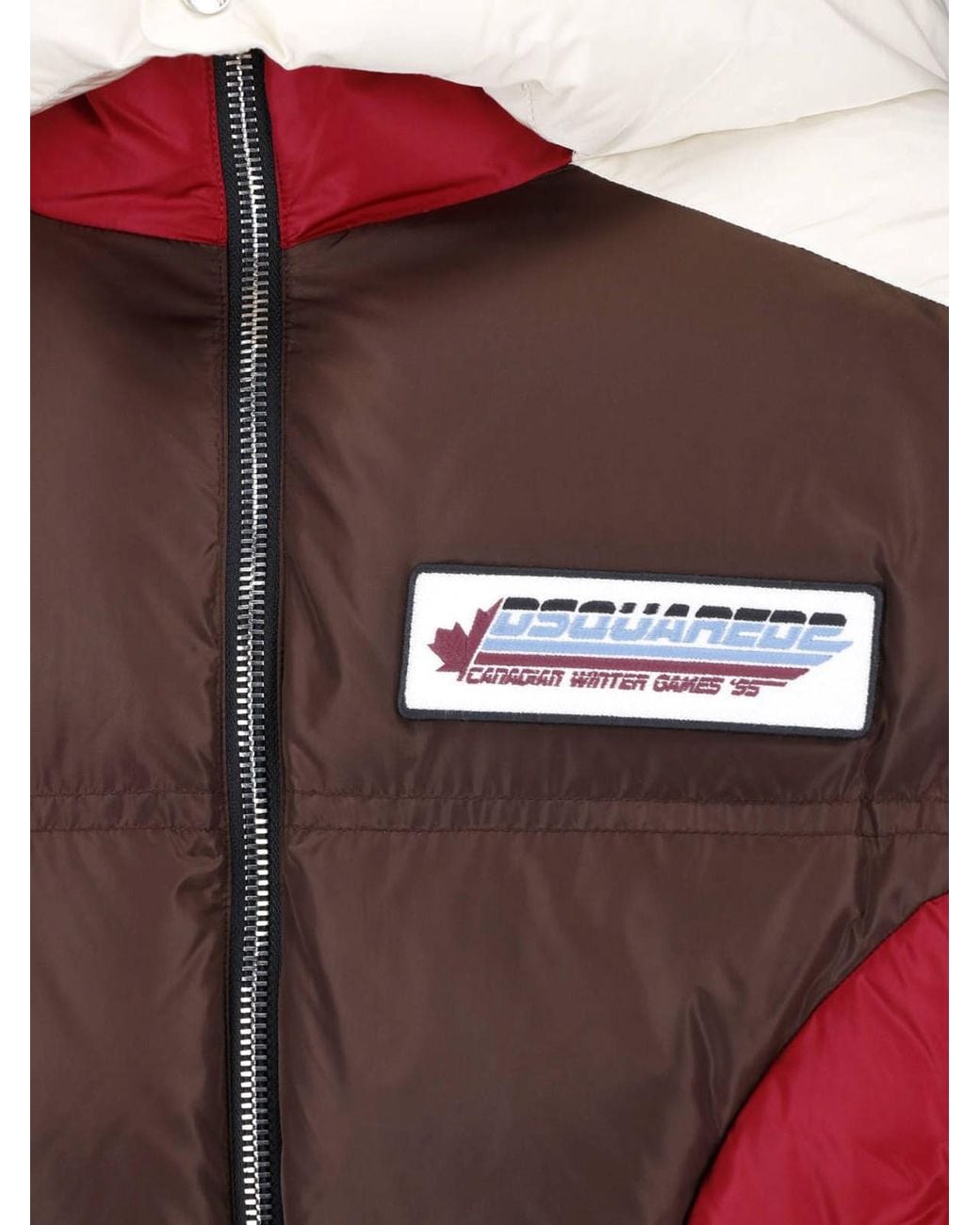 DSquared² Red Puffer Jacket “Dominate Your Sport” for men