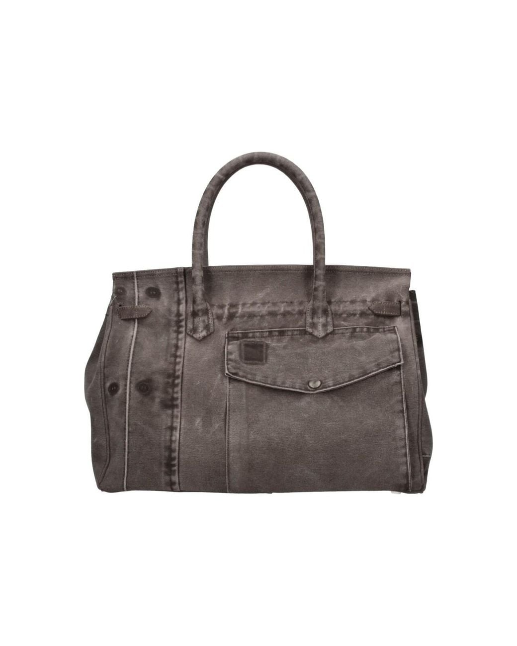 ANOTHER CHANCE Brown Cotton Denim Handbag