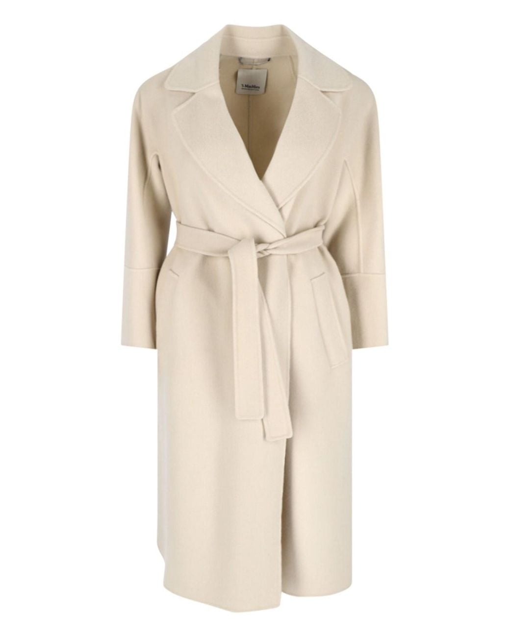 Max Mara Natural Virgin Wool Coat Arona