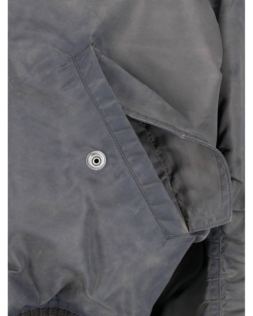 Rick Owens Gray Bomber Jacket "Secchia Flight" for men