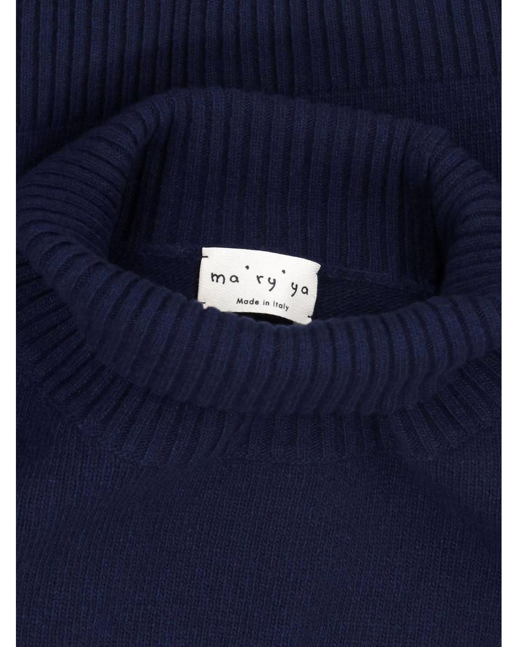 Ma'ry'ya Blue Virgin Wool And Cashmere Sweater