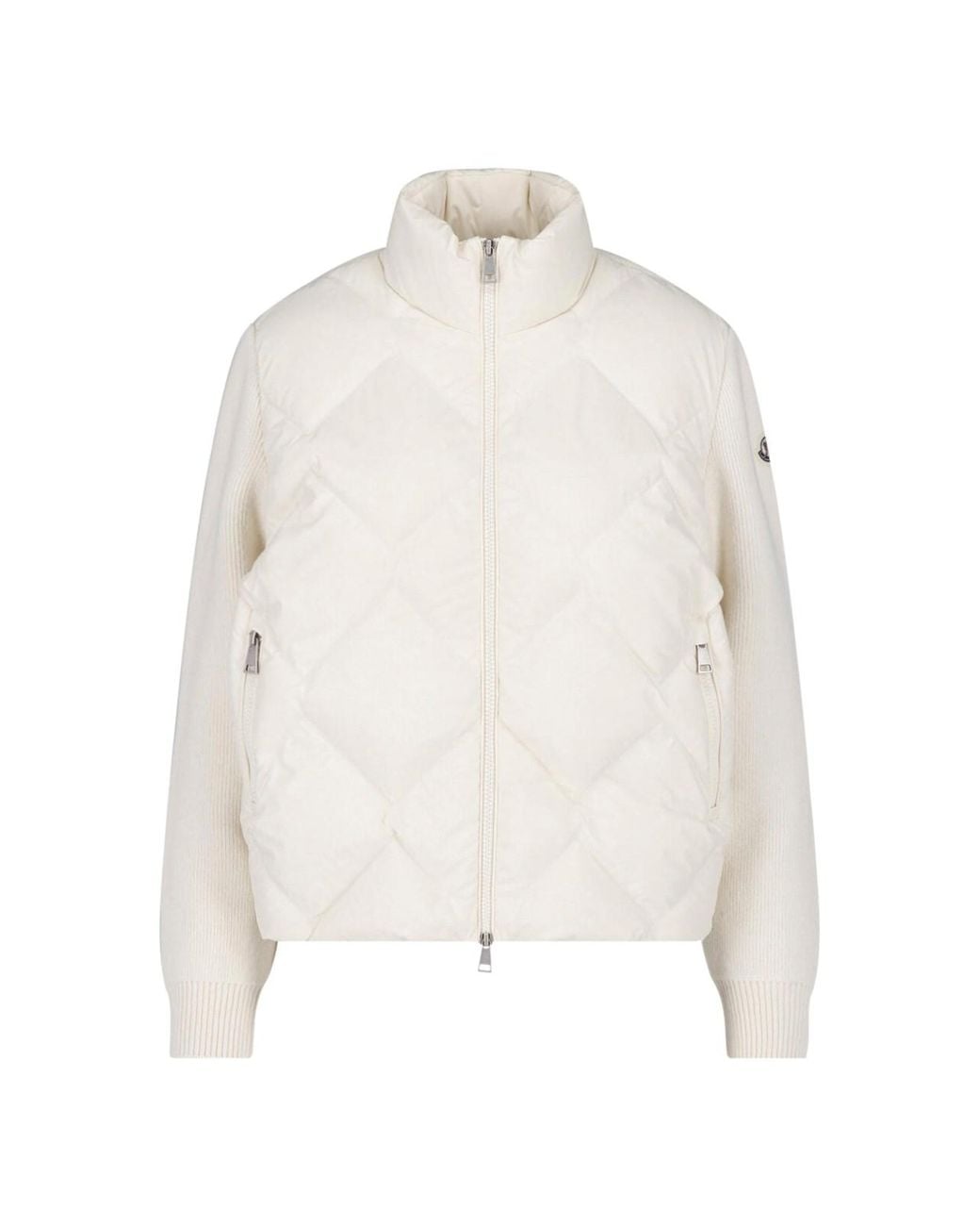 Moncler White Padded Cardigan