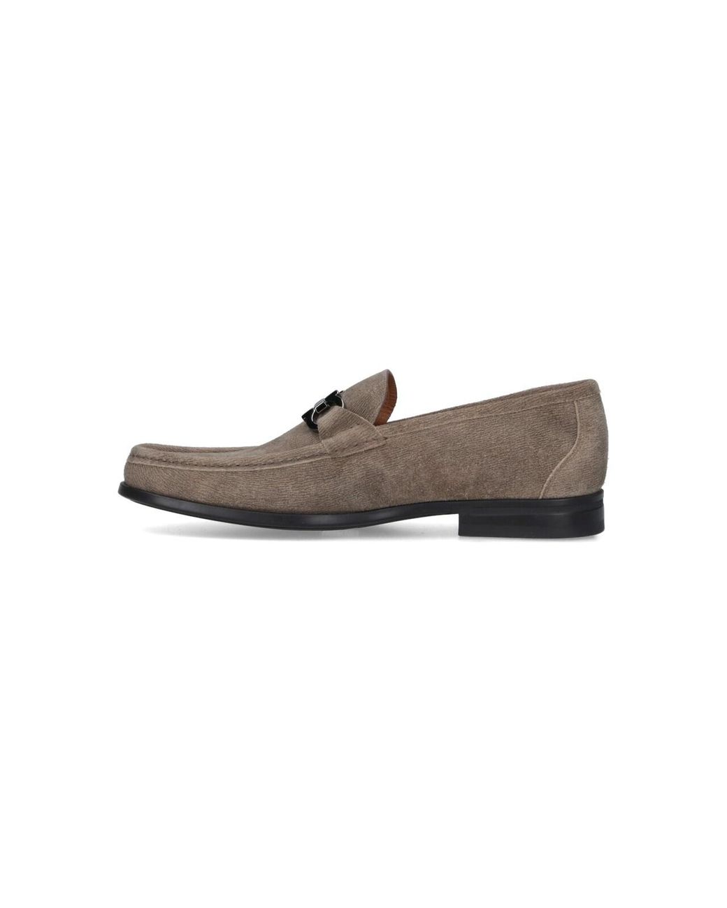 Ferragamo Multicolor Gancini Suede Moccasins for men