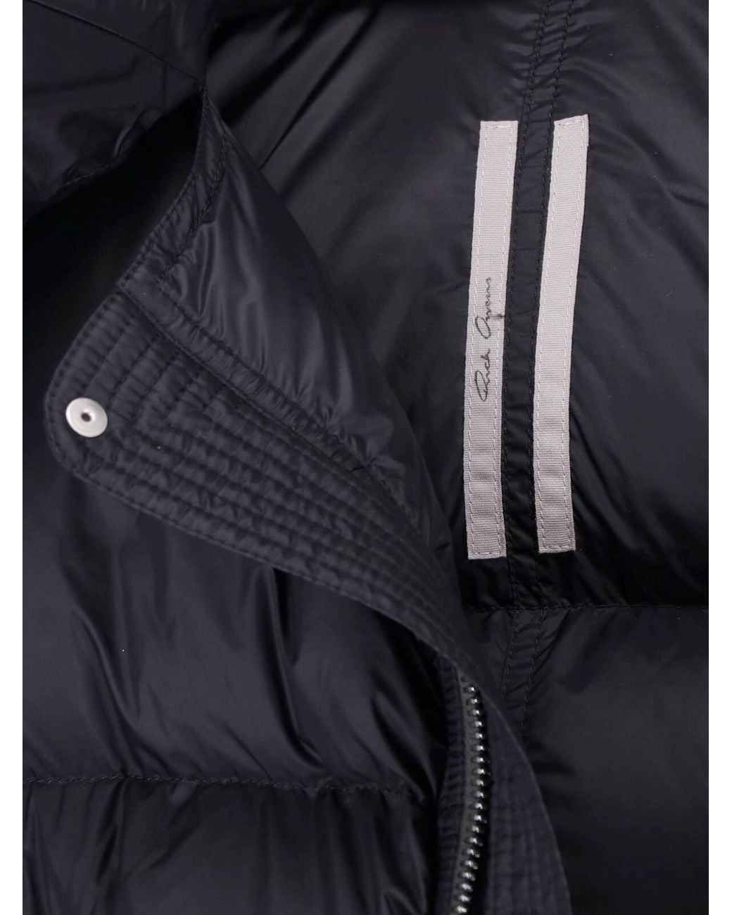 Rick Owens Blue Cropped Down Jacket "Tower"