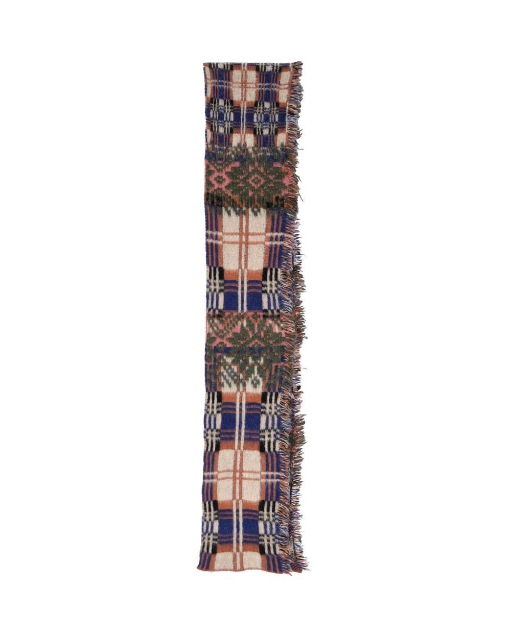 Dries Van Noten White Wool Blend Scarf