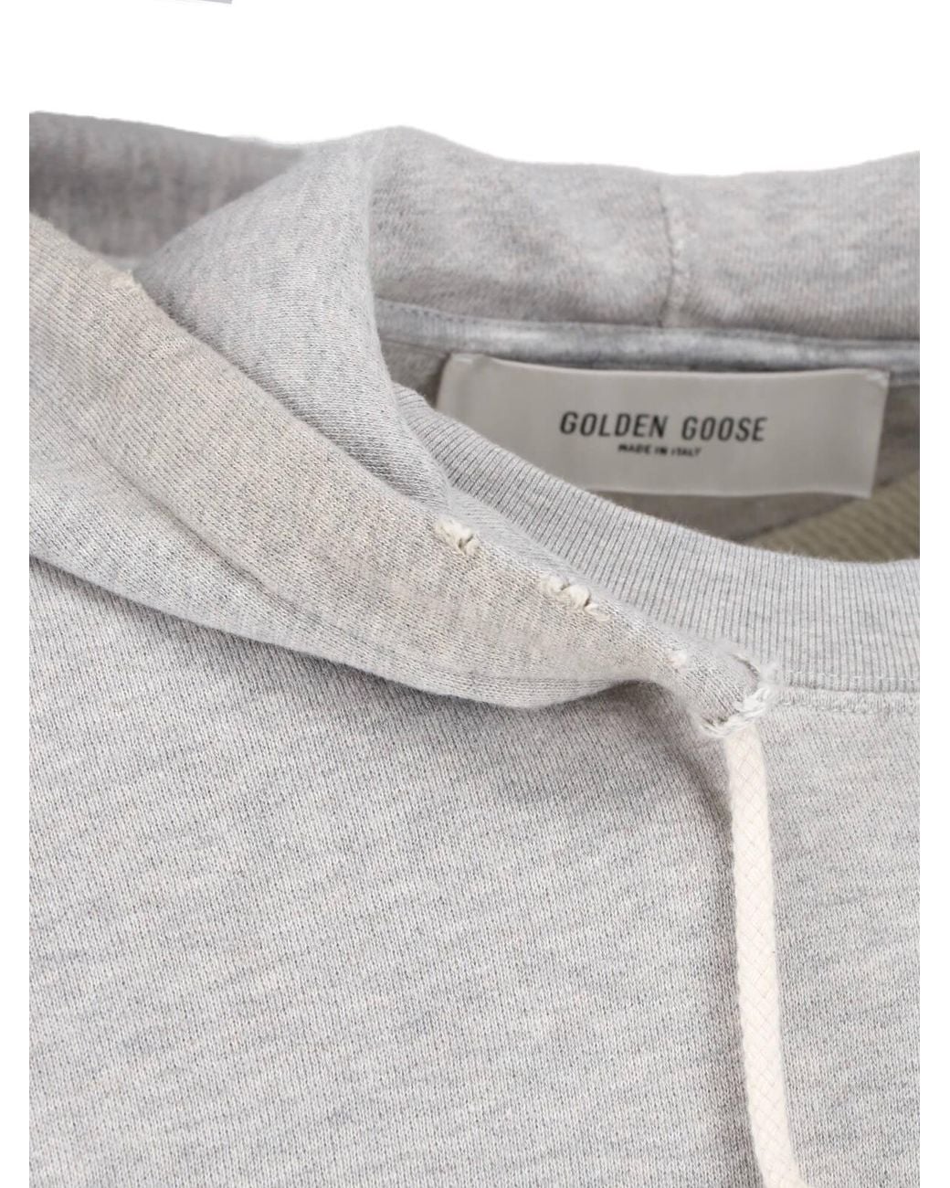 Golden Goose Deluxe Brand White Flag Vintage Cotton Hooded Sweatshirt for men