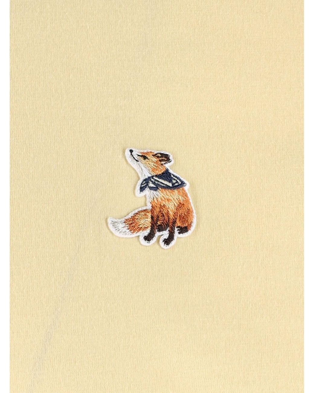 Maison Kitsuné Yellow T-Shirt Dreaming Fox for men