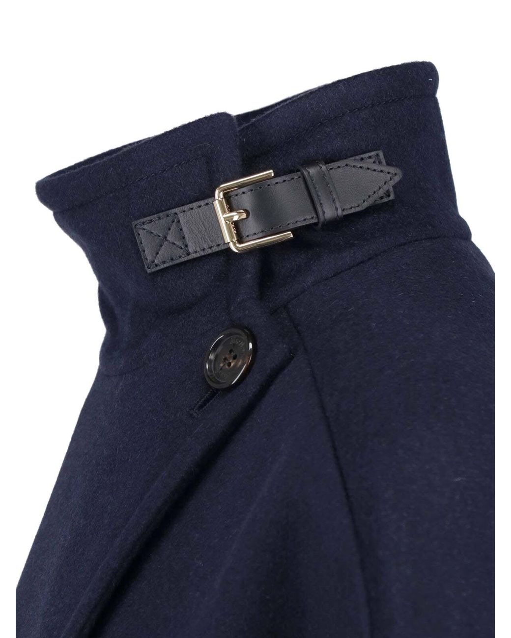 Max Mara Blue Cashmere Cape