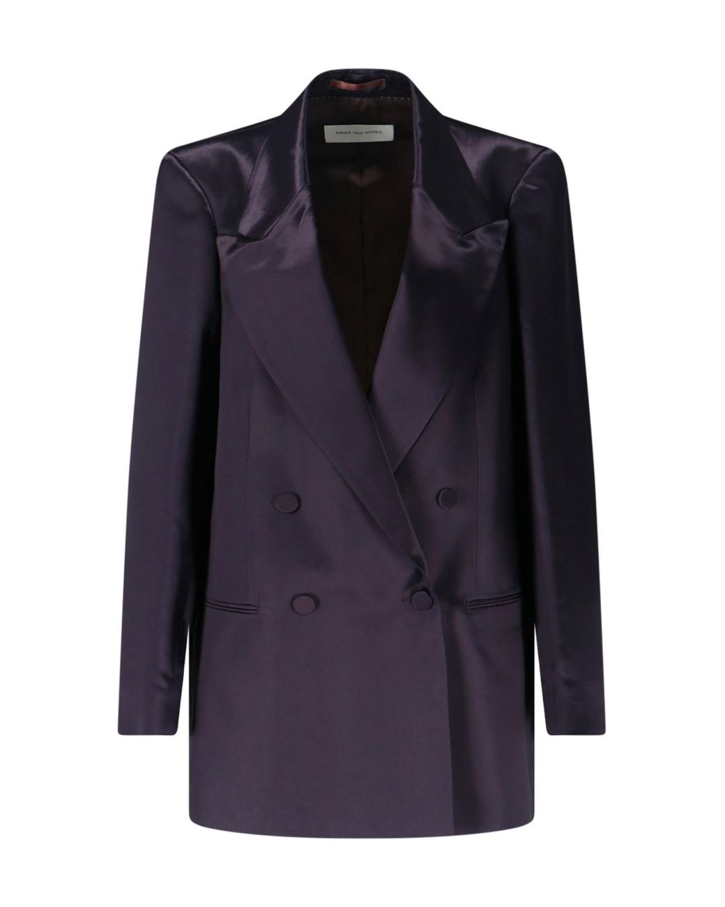 Dries Van Noten Blue Structured Silhouette Jacket With Modern Cut