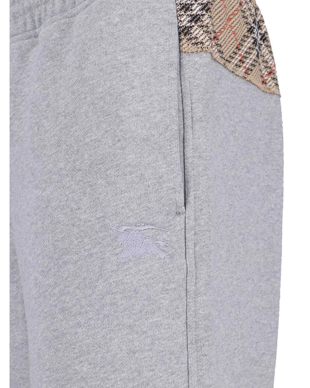 Burberry Gray 'Check' Track Pants for men