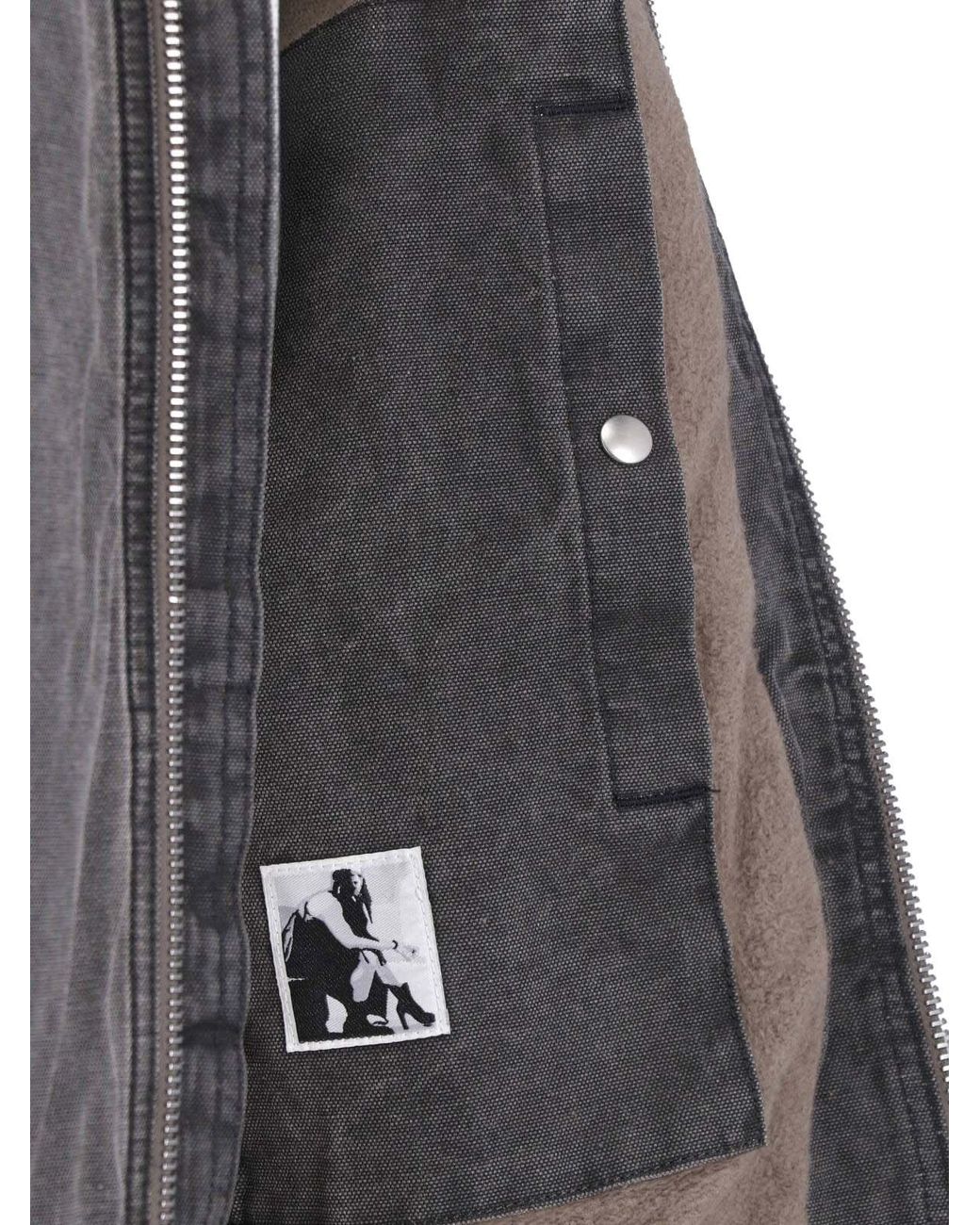 Rick Owens Gray Jacket "Gimp Zipfront" for men