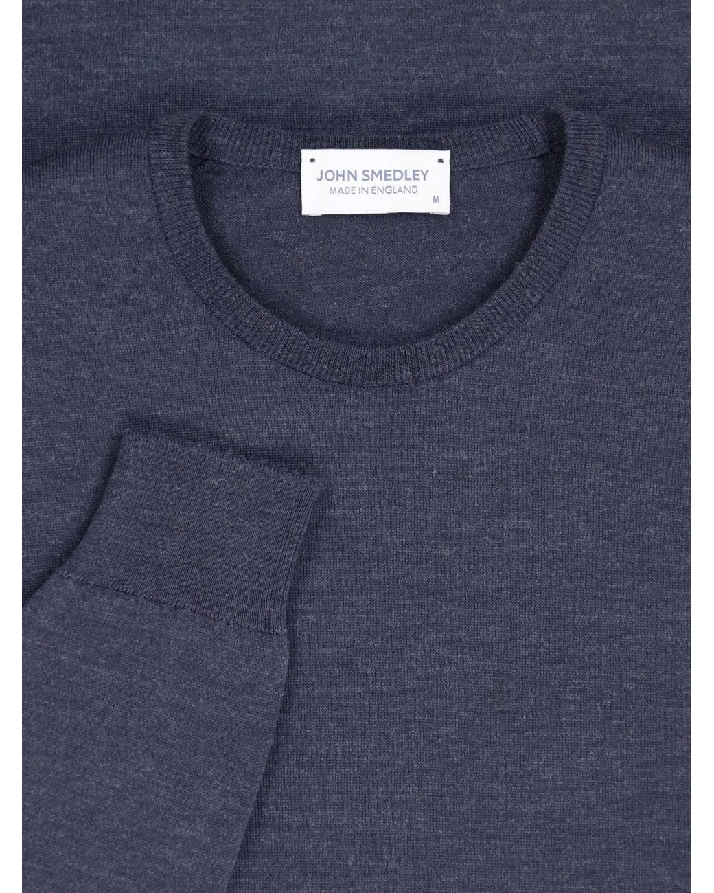 John Smedley Blue Sweater "Lundy" for men