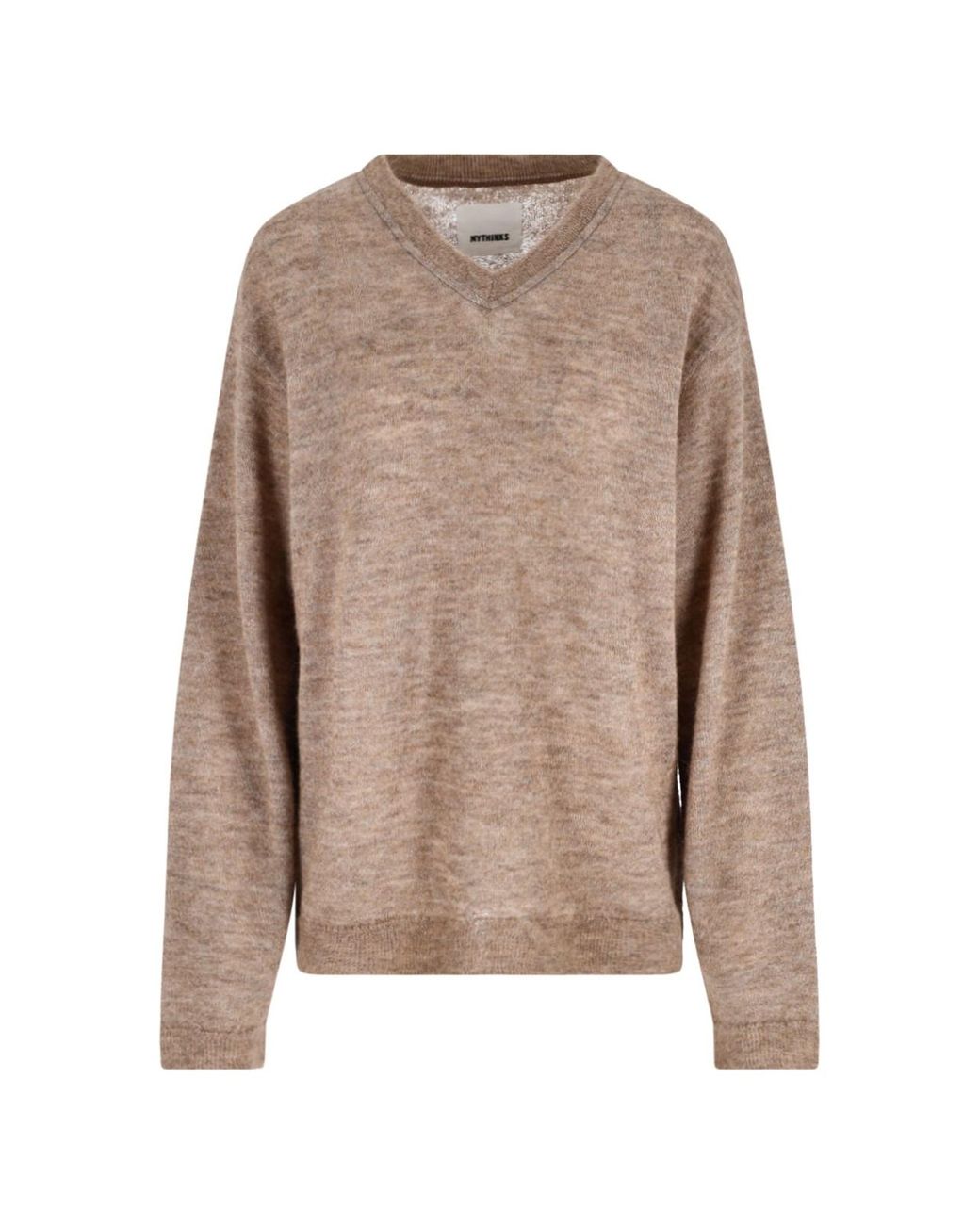 MYTHINKS Brown Alpaca Blend Sweater
