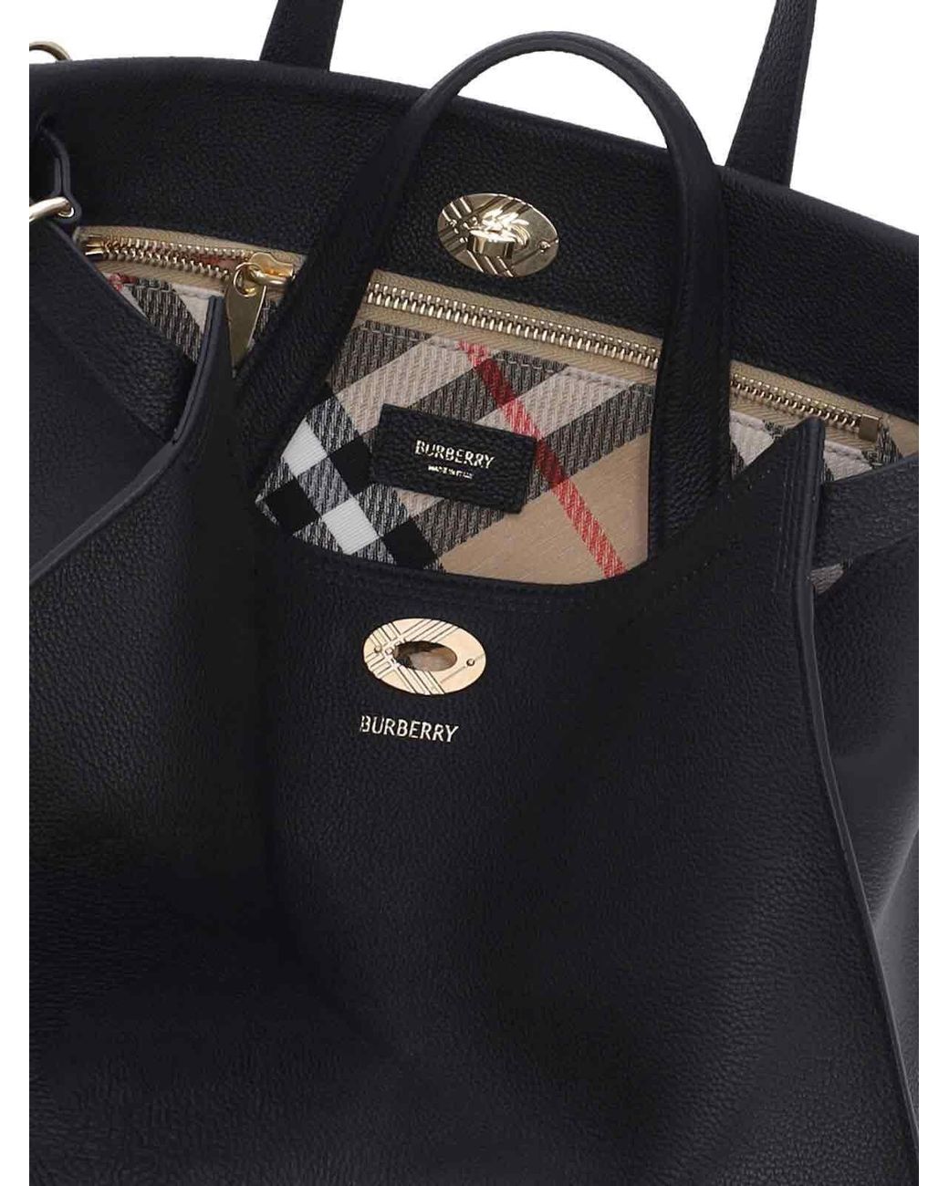 Burberry Black 'Cotswolds' Small Tote Bag