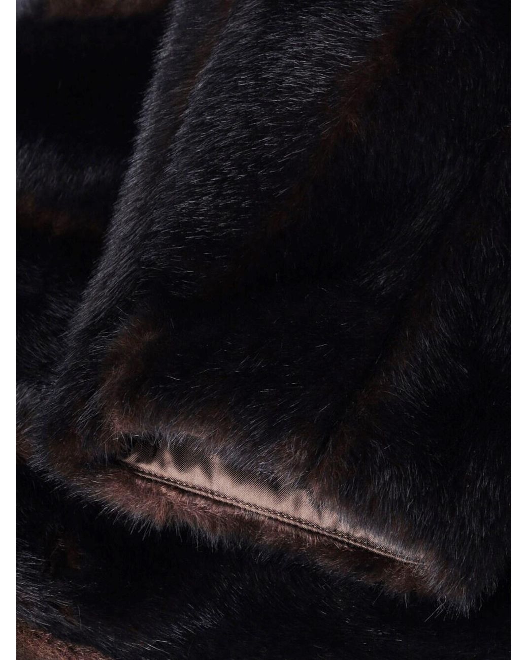 MM6 by Maison Margiela Black Faux Fur Coat