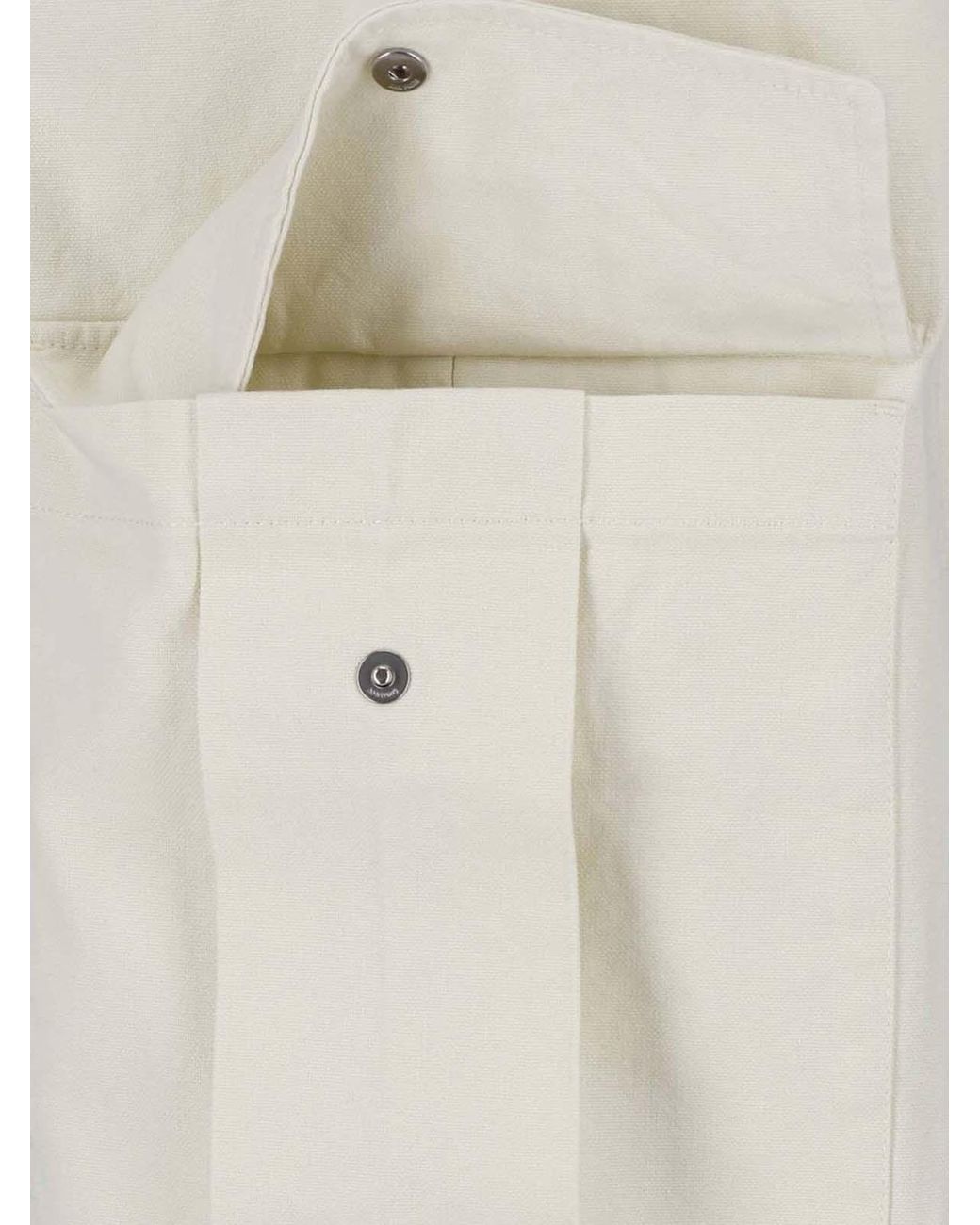 AMI White Wide-Leg Cargo Pants