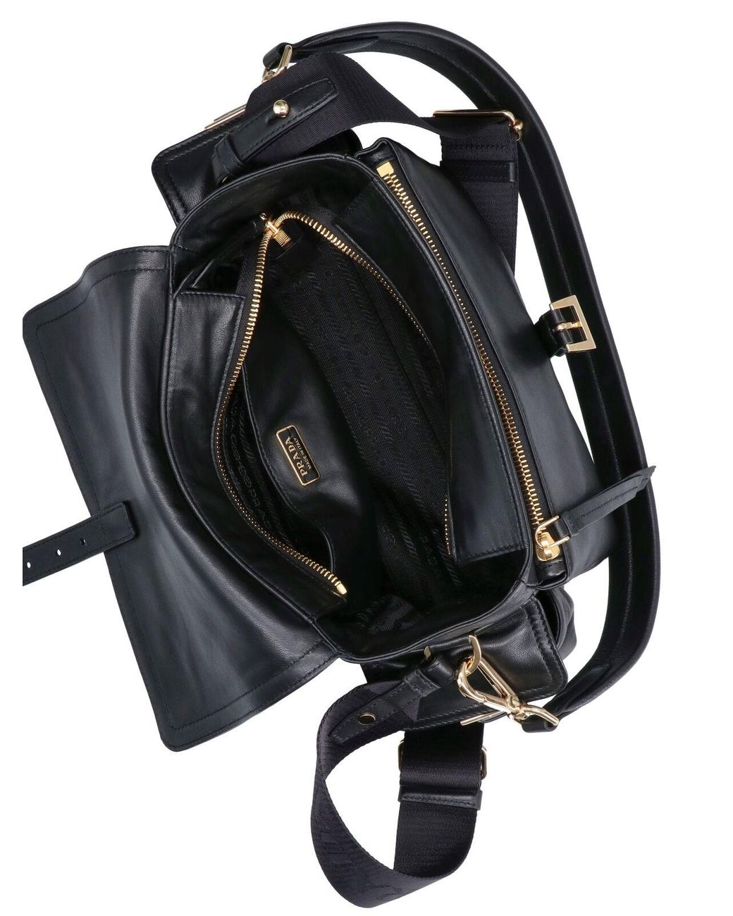 Borsa A Spalla Media "Explore" di Prada in Black
