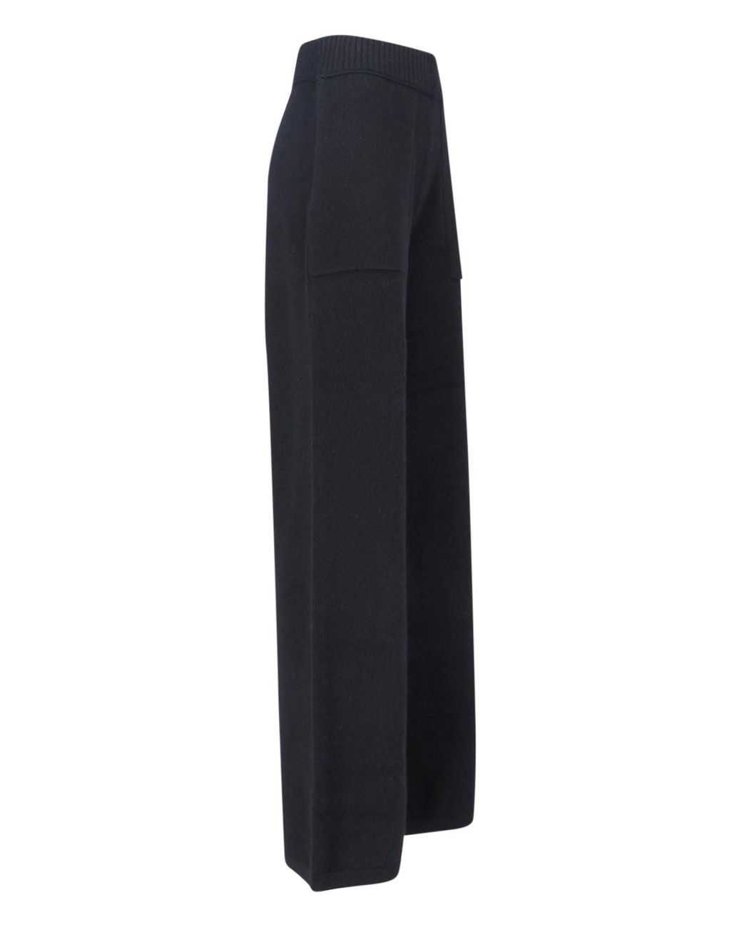 Uma Wang Blue Wide-Leg Trousers With High Ribbed Waistband