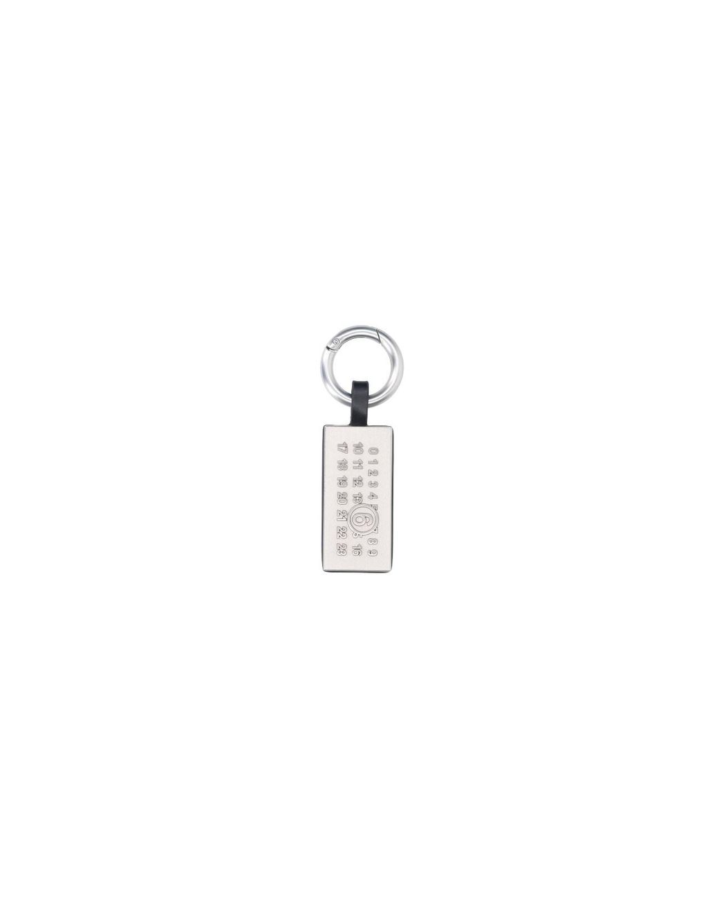 MM6 by Maison Margiela White Key Ring "Numeric"