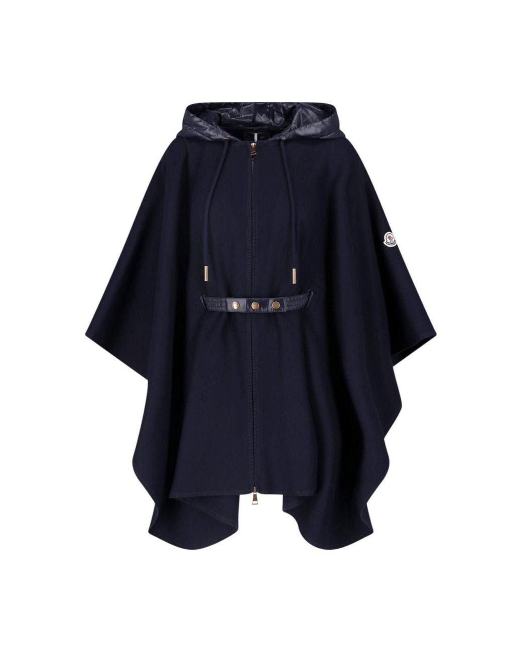 Moncler Blue Wool Blend Cape