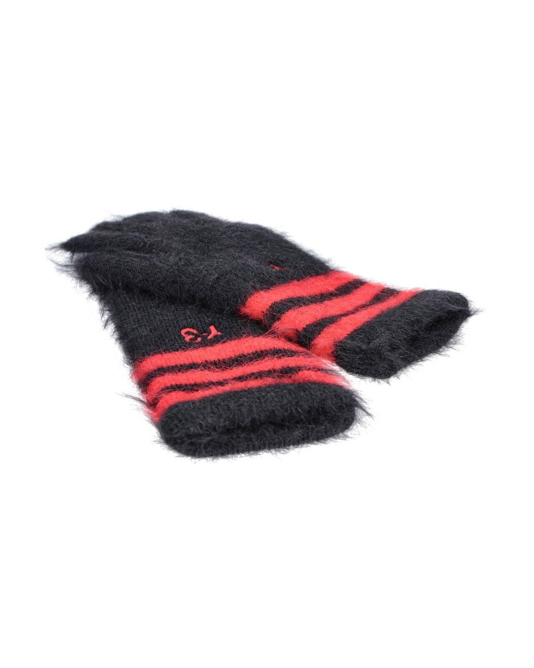 Y-3 Red Gloves “3-Stripes”