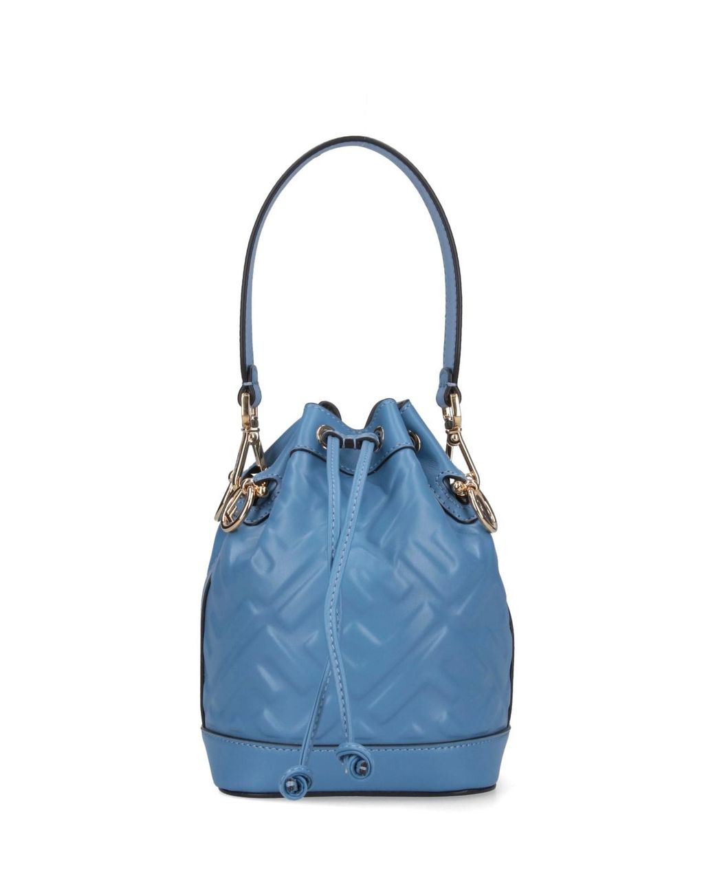 Fendi Blue "Mon Tresor" Mini Bucket Bag