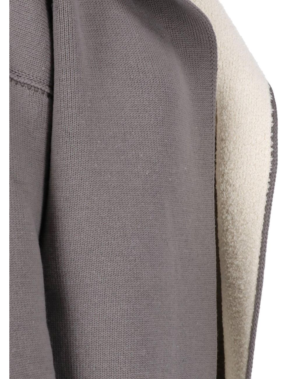 Rick Owens Gray Wool Hooded Jacket
