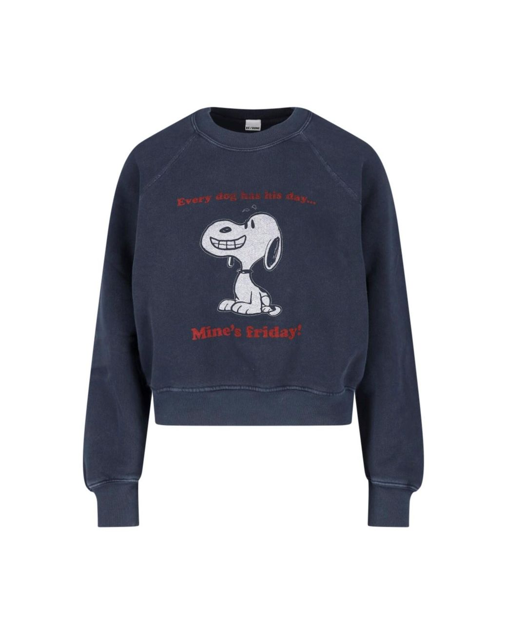 Re/done Blue Crewneck Sweatshirt