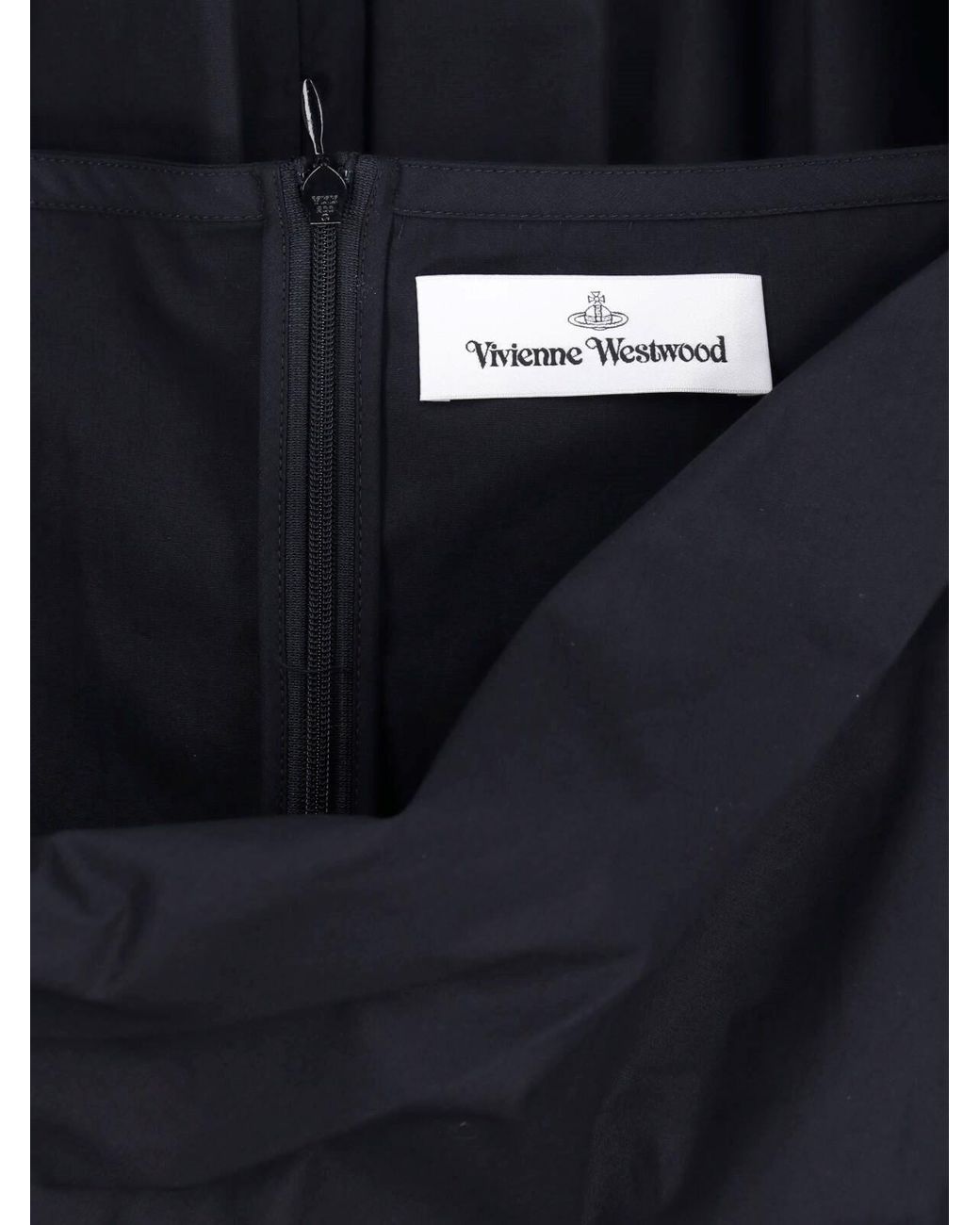 Vivienne Westwood Black Structured Bodice Dress With Square Neckline