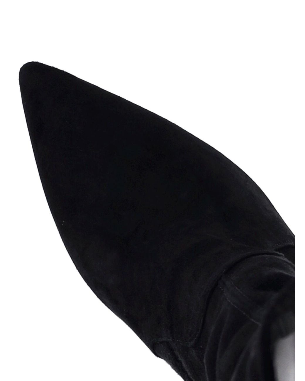 Stuart Weitzman Black Pointed Toe Knee-High Stiletto Boot