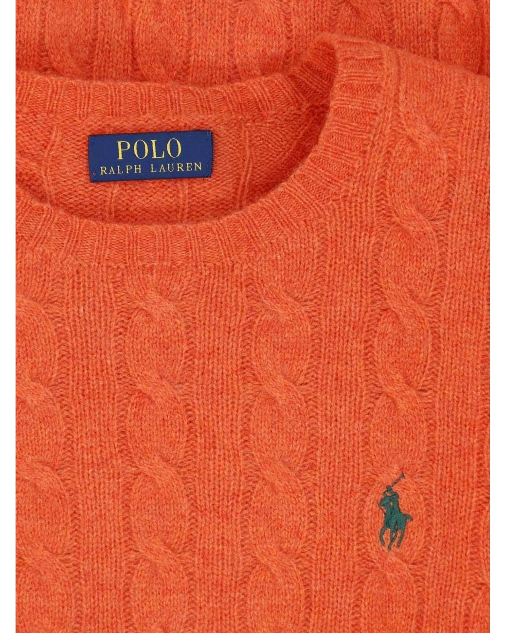 Polo Ralph Lauren Orange 90% Wool 10% Cashmere Sweater for men