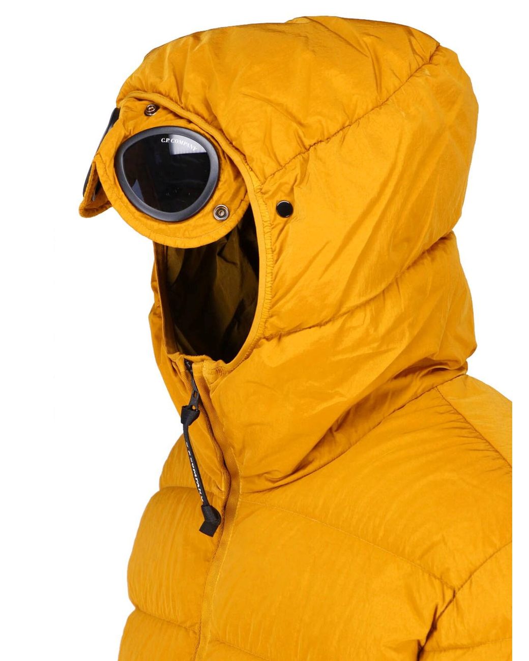 C P Company Orange Padded Jacket "Chrome R Goggle" for men