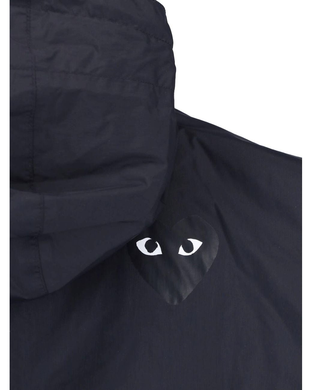 COMME DES GARÇONS PLAY Blue Minimalist Hooded Zippered Jacket