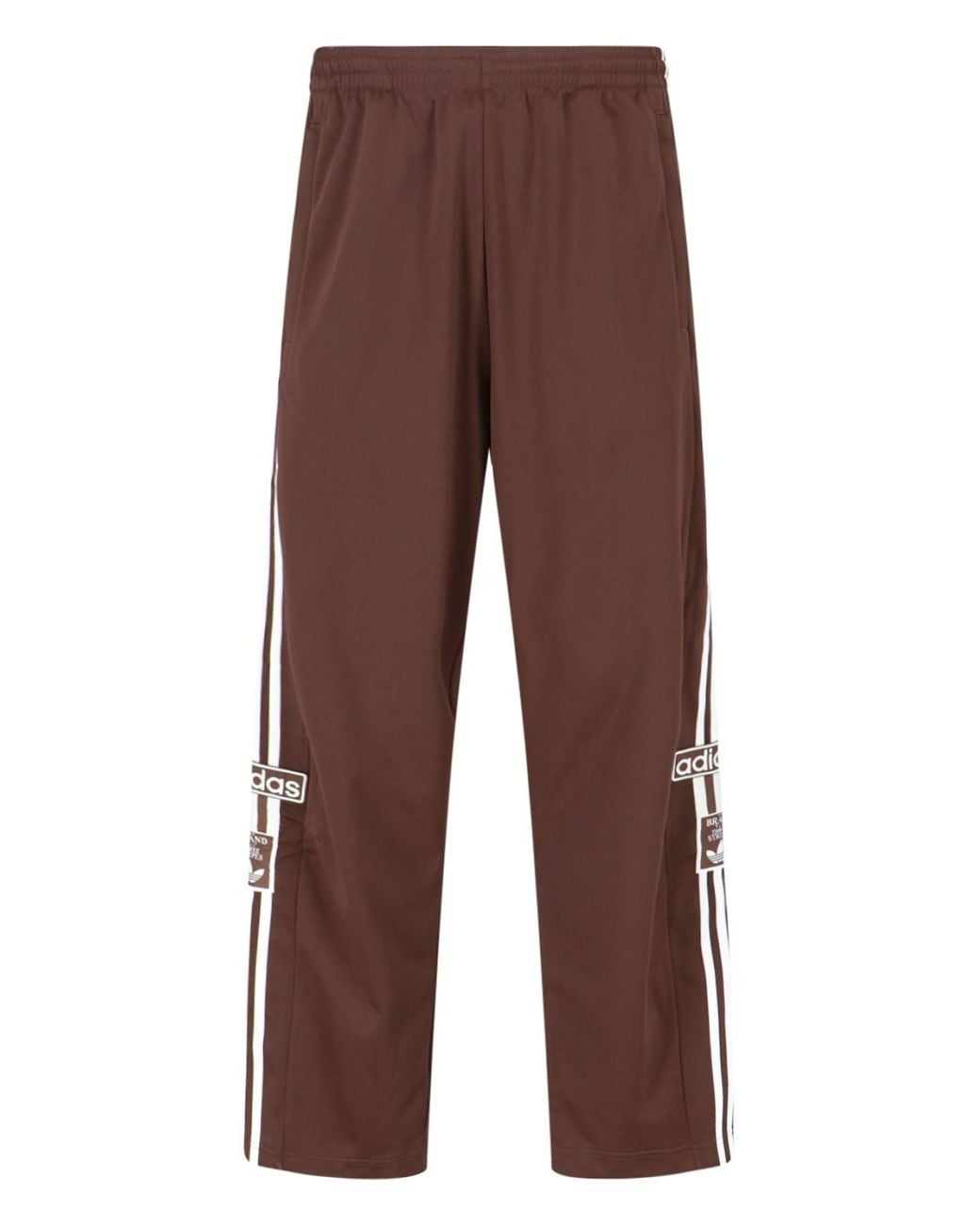 Adidas Brown Graphic Track Pants for men