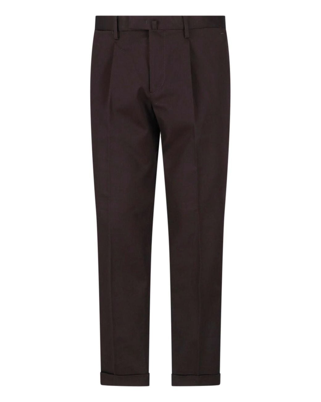 Briglia 1949 Brown Tailored Cotton Trousers for men