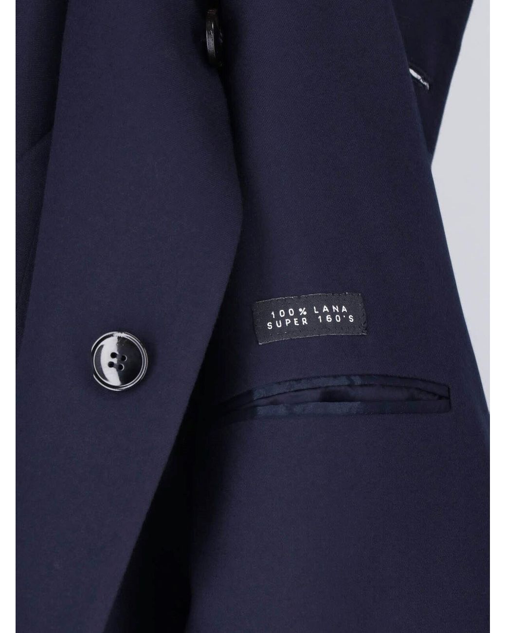 Giorgio Armani Blue Stand Collar Button-Front Jacket for men