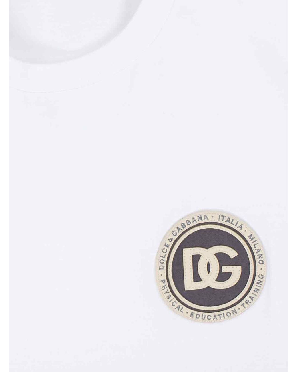 Dolce & Gabbana White T-Shirt With Logo for men