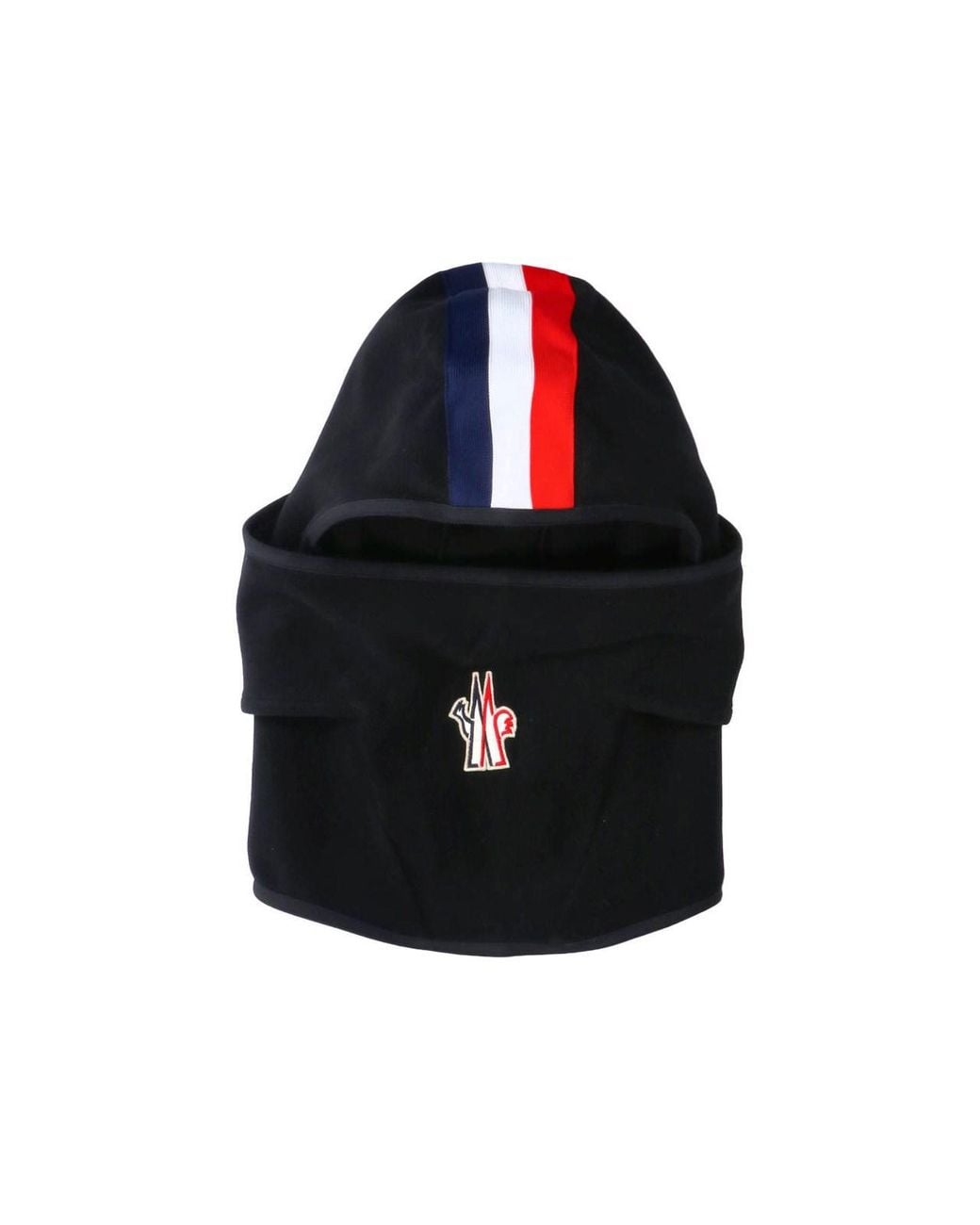 Moncler Blue Fleece Logo Balaclava for men