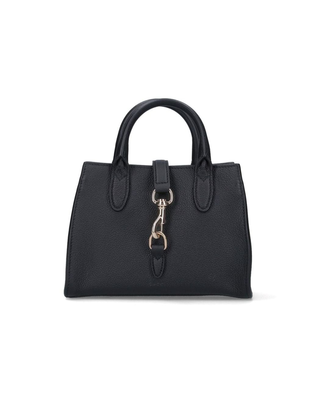 Gucci Black Small Tote Bag With Hook Closure