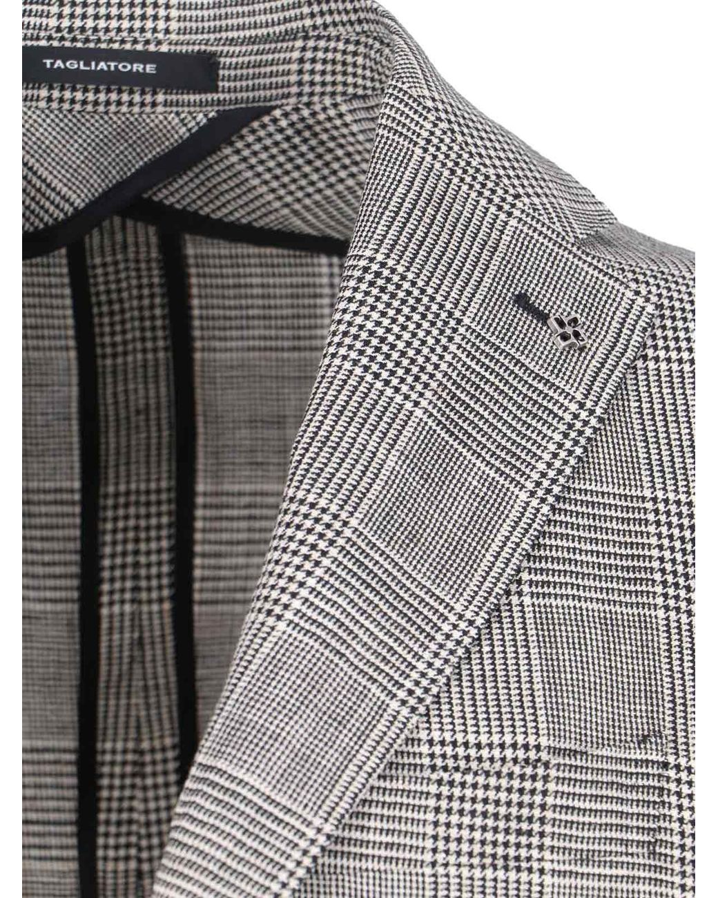Tagliatore Gray Single-Breasted Blazer for men