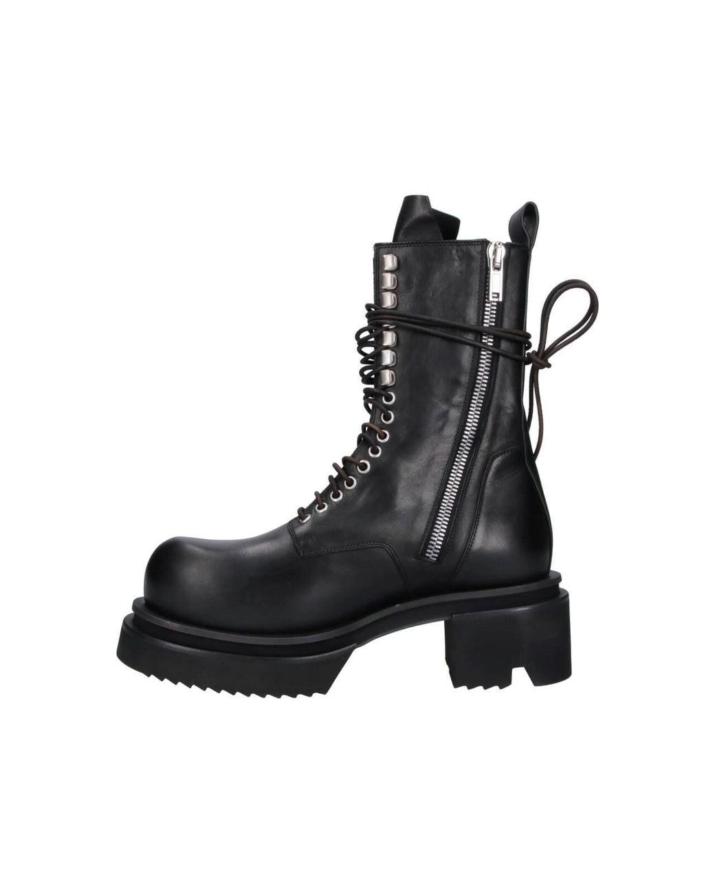 Rick Owens Black “Bogun Lace-Up” Boots for men