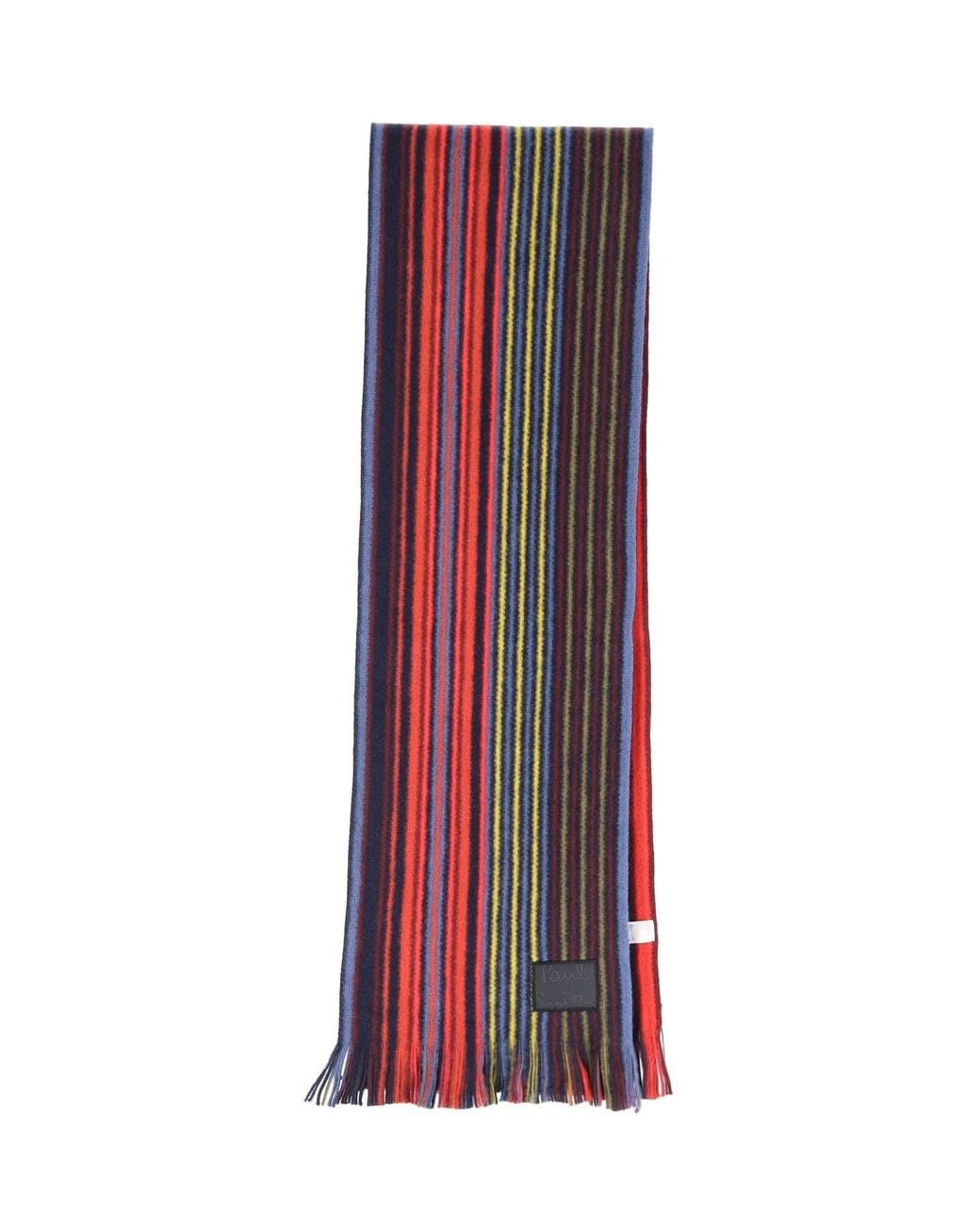 Paul Smith Red Merino Wool Scarf for men