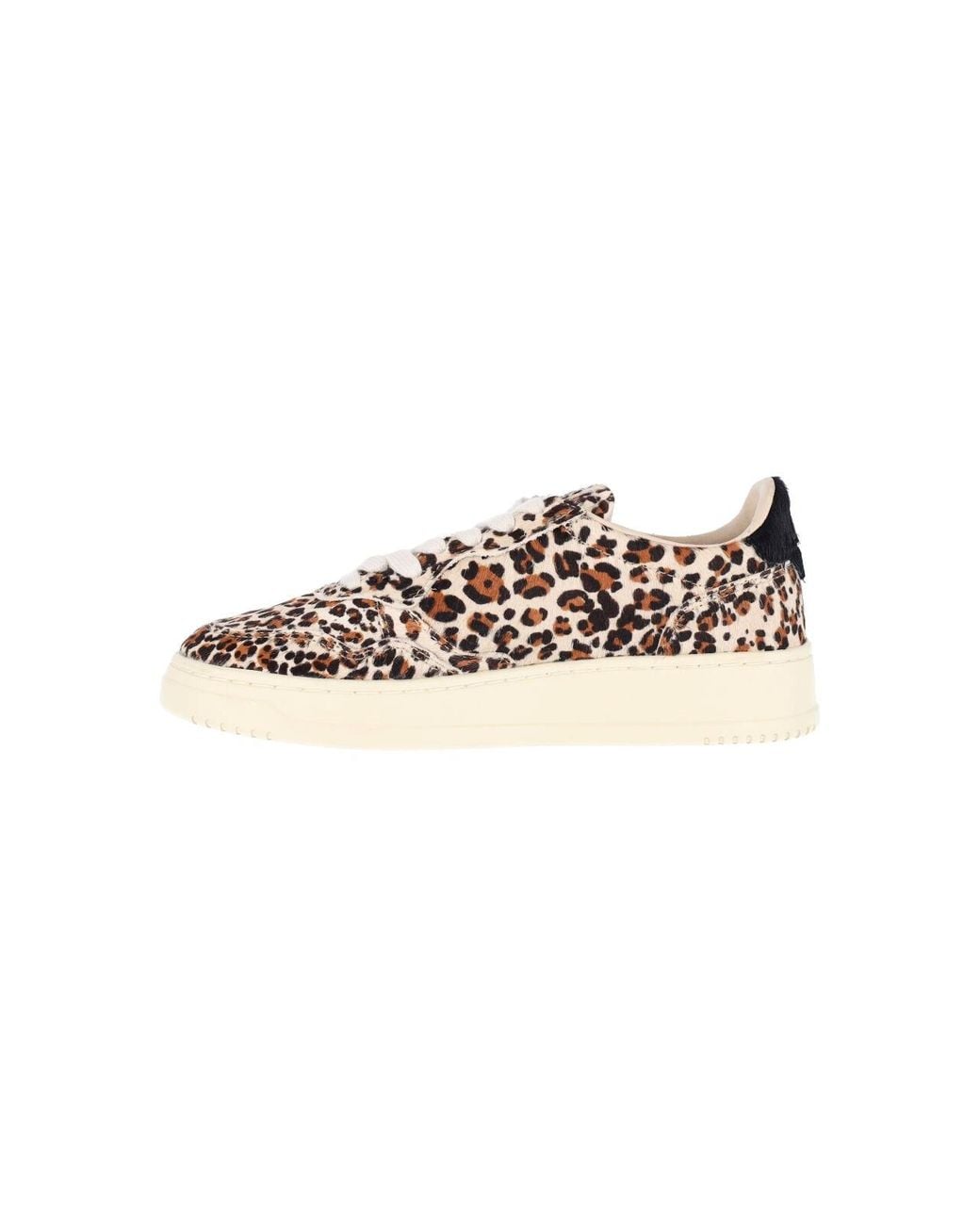 Autry Pink Leopard Print Low-Top Sneaker