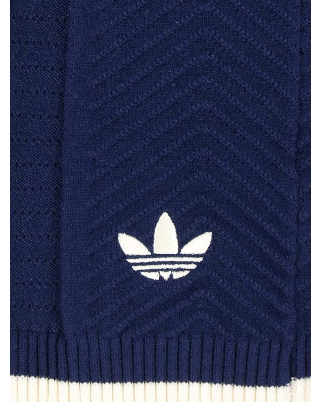 Adidas Blue Ribbed Knit Shorts