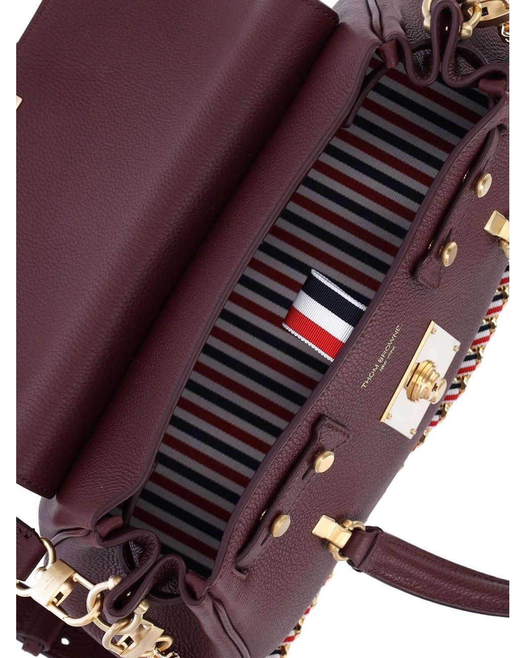 Thom Browne Purple Small Bag "Bolton"