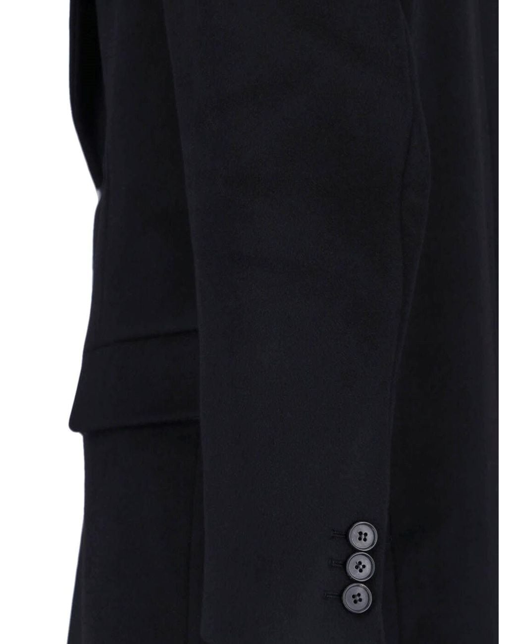 TONYWACK Black Wool And Cashmere Blend Coat for men