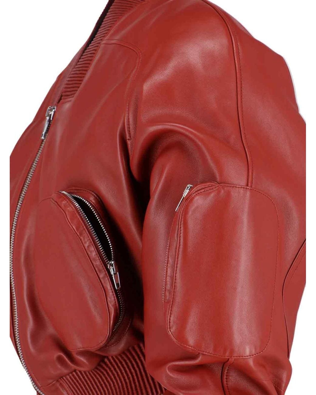 Phoebe Philo Red "Pocket" Bomber Jacket