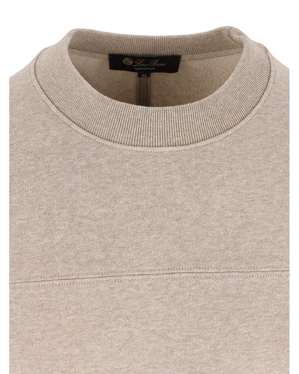 Loro Piana White Crewneck Sweatshirt for men