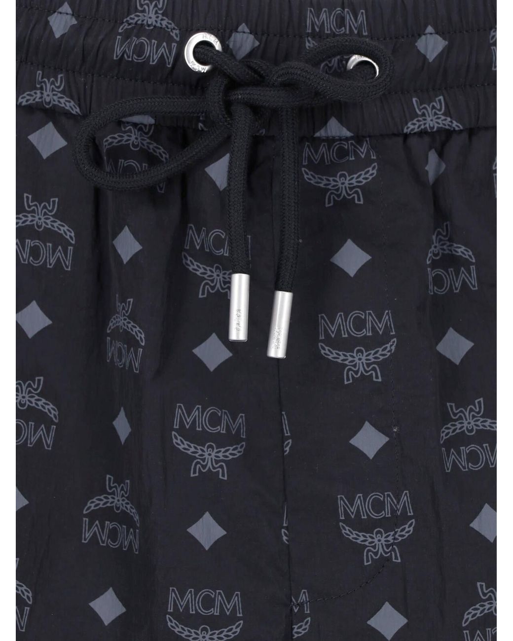 MCM Blue Beach Shorts Logo for men