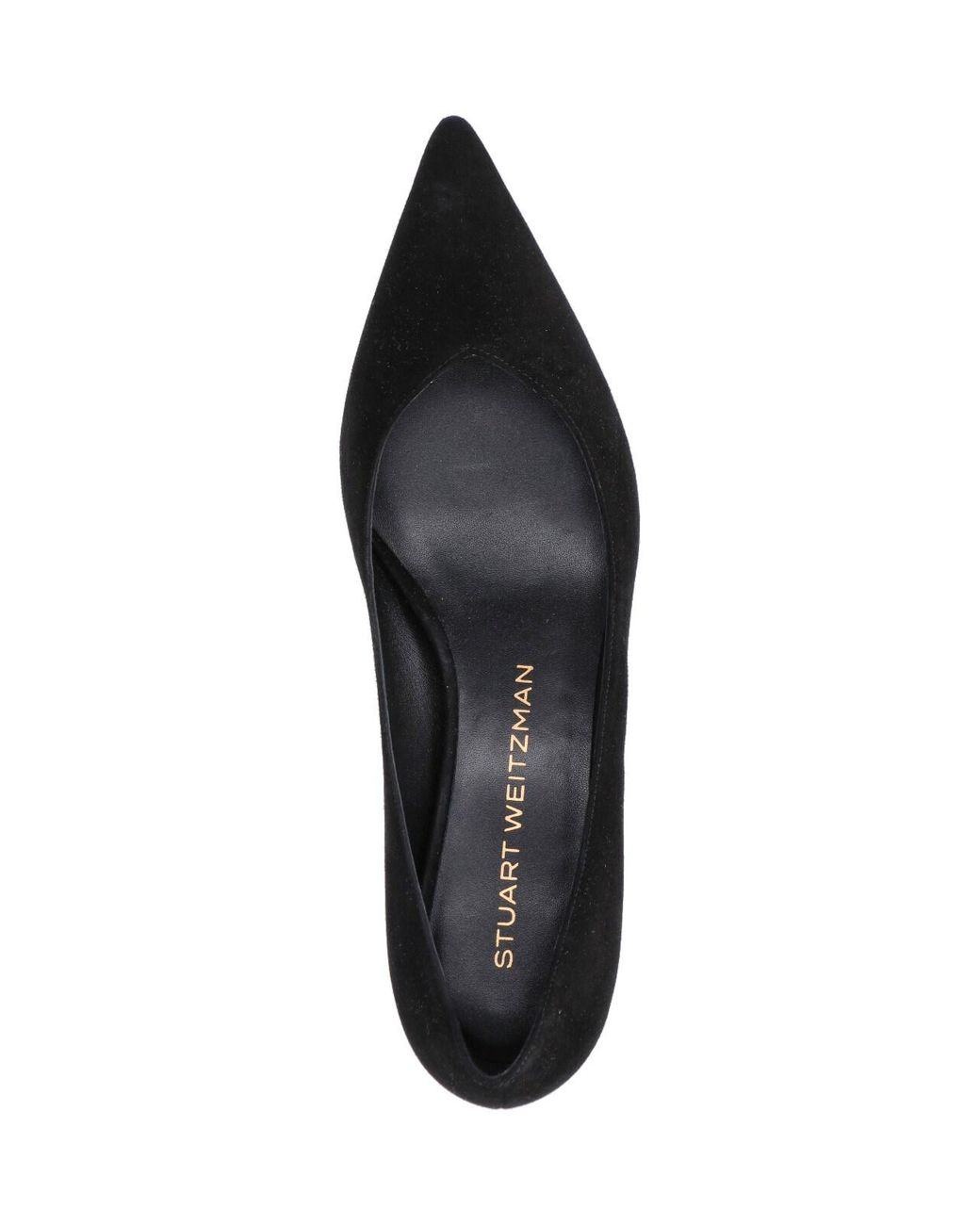 Stuart Weitzman Black Eva 35 Goat Leather Pumps